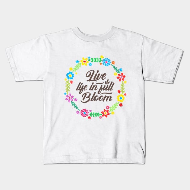 Beautiful Spring Flowers Kids T-Shirt by Jerry After Young